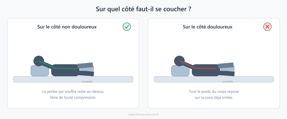 Sciatique : dormir sur le côté non douloureux plutôt que sur le côté atteint